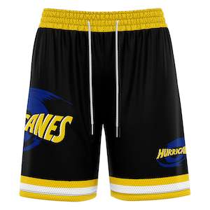 NZR Basketball Shorts: NZ Hurricanes 'Hoops' Basketball Shorts - Adult