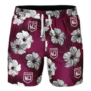 Qld Maroons: QLD Maroons 'Aloha' Volley Swim Shorts