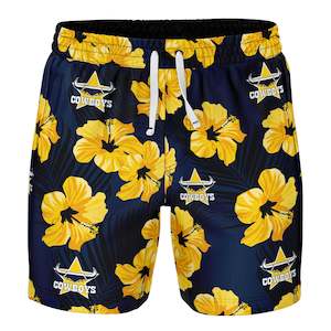 Nrl Cowboys: NRL Cowboys 'Aloha' Volley Swim Shorts