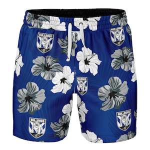 Nrl Bulldogs: NRL Bulldogs 'Aloha' Volley Swim Shorts