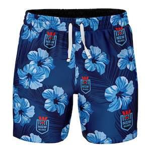 Nsw Blues: NSW Blues 'Aloha' Volley Swim Shorts