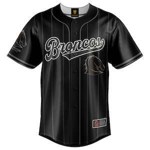 NRL Broncos Blackout Baseball Shirt - Youth