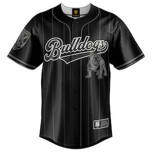 NRL Bulldogs Blackout Baseball Shirt - Adult