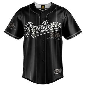 Nrl Panthers: NRL Panthers Blackout Baseball Shirt - Youth