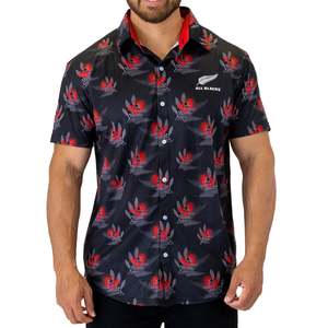 All Blacks 'Pōhutukawa' Hawaiian Shirt