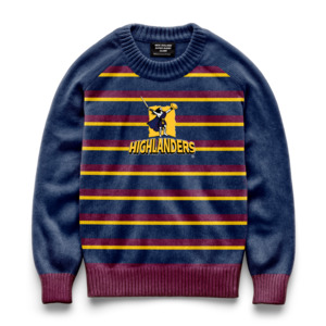Highlanders: NZ Highlanders Kids 'Crossbar' Knitted Jumper