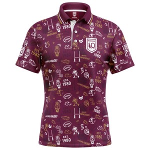 Qld Maroons: QLD Maroons 'Scrambler' Golf Polo