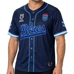 Nrl: NSW Blues 'Homer' Baseball Shirt