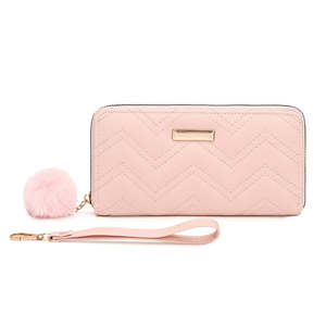 Wallets And Clutches: Multi-Card Women Long Wallet - Pink