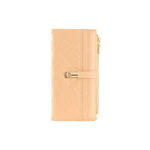 Wallets And Clutches: Women Retro Long Wallet - Apricot