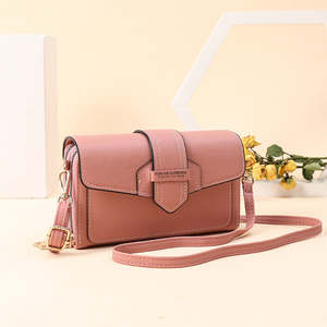 Multi-layered Crossbody Phone Bag - Peach
