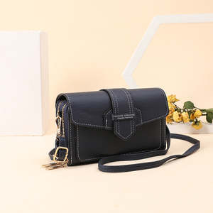 Multi-layered Crossbody Phone Bag - Blue