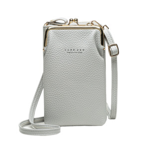 Compact Crossbody Phone Bag - Grey