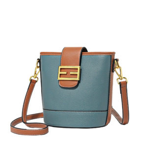 Shoulder Bags: Iconic Bucket Bag - Blue