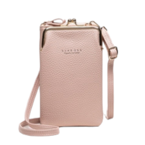 Deals: Compact Crossbody Phone Bag - Pink