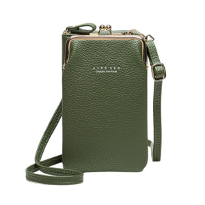 Compact Crossbody Phone Bag - Green