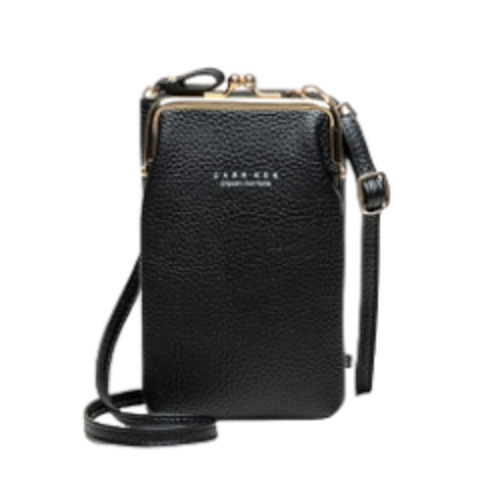 Compact Crossbody Phone Bag - Black