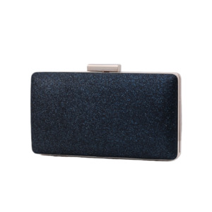 Powder Metal Evening Clutch - Blue
