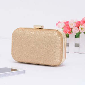 Evening Clutch: Glittery Evening Clutch - Gold