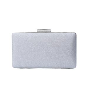 Evening Clutch: Powder Metal Evening Clutch - Silver