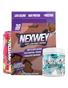 Muscle Building Supplements: Nexus NexWey Whey Protein + Creatine & 6x Free Protein Water RTDs