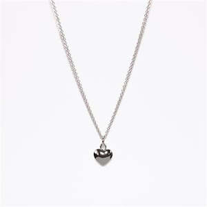 Necklace: Stg Heart Pendant Necklace