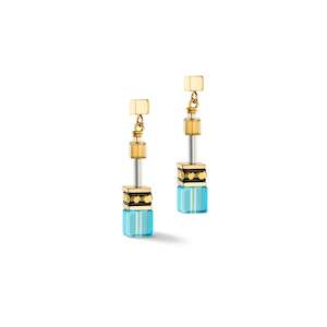 Coeur De Lion: Coeur De Lion Geo Cube Fresh Turquoise Earrings