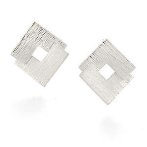 Ede Addison: Ede & Addision Double Vee Sterling Earrings