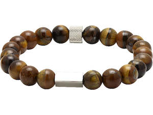 Rochet: Rochet 8mm Tiger Eye Bracelet