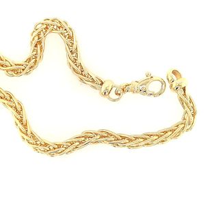 Gold Bangles Bracelets: 9ct Yellow Gold Fine Wheatsheaf Bracelet