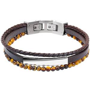 Rochet: Rochet Yale Brown Tigers Eye Bead Bracelet