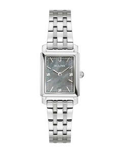Bulova Ladies Silver Mother Of Pearl Watch