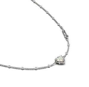 Necklaces: Stolen Girlfriends Club Sterling Silver and Opal Dahlia's Heart Necklace