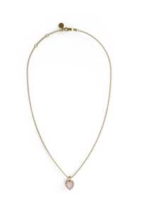 Stolen Girlfriends Gold Plated Rose Quartz Love Claw Necklace