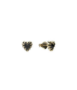 Earrings: Stolen Girlfriends Yellow Gold Plated Mini Love Claw Earrings