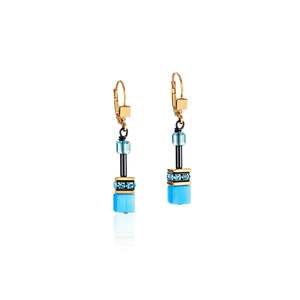 Earrings: Coeur de Lion Geocube Fresh Blue Earrings