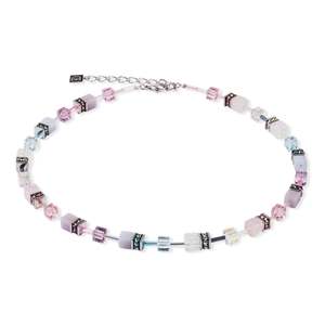 Coeur De Lion: Coeur de Lion Muted Mauve, Blue and Pink Necklace