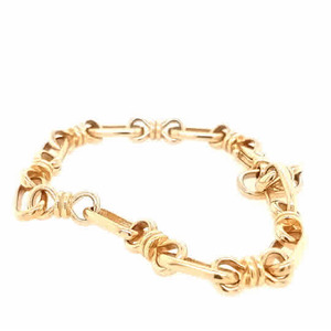 Gold Bangles Bracelets: 9ct Yellow Gold Oval Bellbar Bracelet