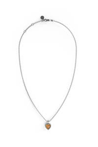 Stolen Girlfriend 1: Stolen Girlfriend Sterling Silver Orange Citrine Love Claw Necklace