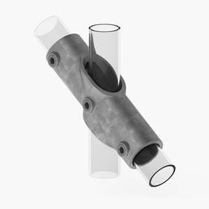 Pipe Clamp 2.04 - Two Socket Cross 30-45°