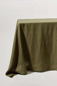 Kitchen And Dining: Linen Table Cloth Olive