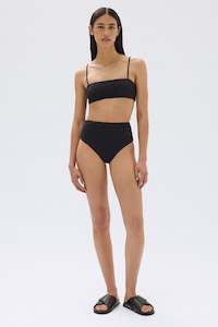 Choose What You Pay All: Textured Square Neck Swim Top