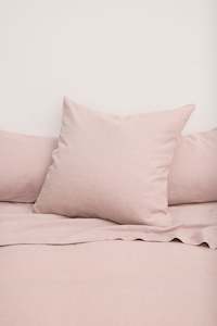Linen European Pillow Case Rose