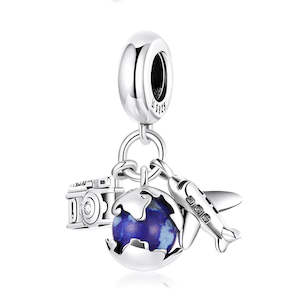 Aeris Globe, Airplane and Camera Charm