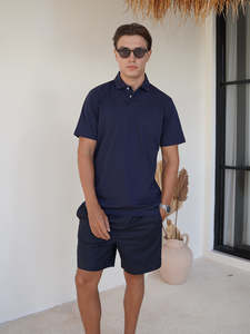 Tees: Jersey Polo - Navy