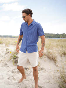 Panama Shirt - Linen Stripe