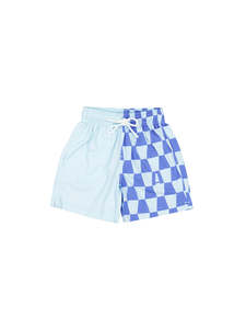 New Releases: Kids Swim Short - A-Check Blue