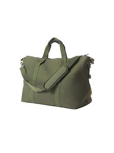 Accessories: Città Canvas Weekender Bag - Olive