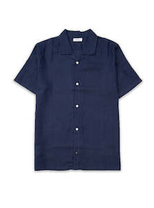Panama Shirt - Navy Linen