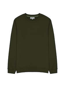 Autumn Layering: Heavy Sweat Crew - Khaki Green